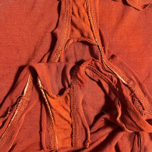 Free People women’s short sleeve body suit large rose color - Picture 7 of 7